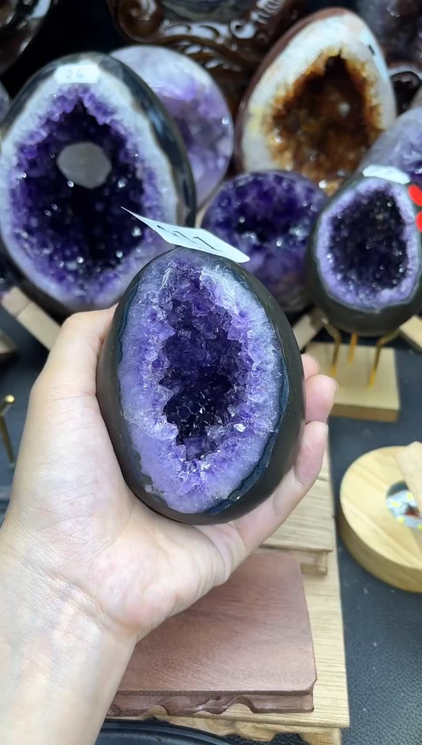 未镶嵌紫晶大型摆件（非配饰）411号龙蛋