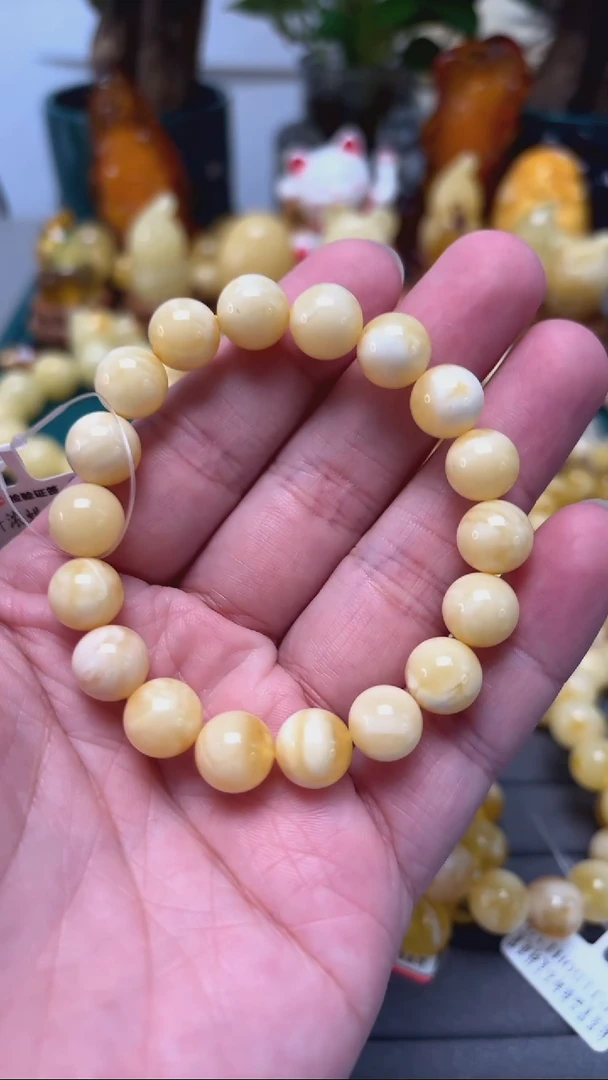 手串蜜蜡未镶嵌p68俄料浓蜡妖孽手串 10.72克 10mm