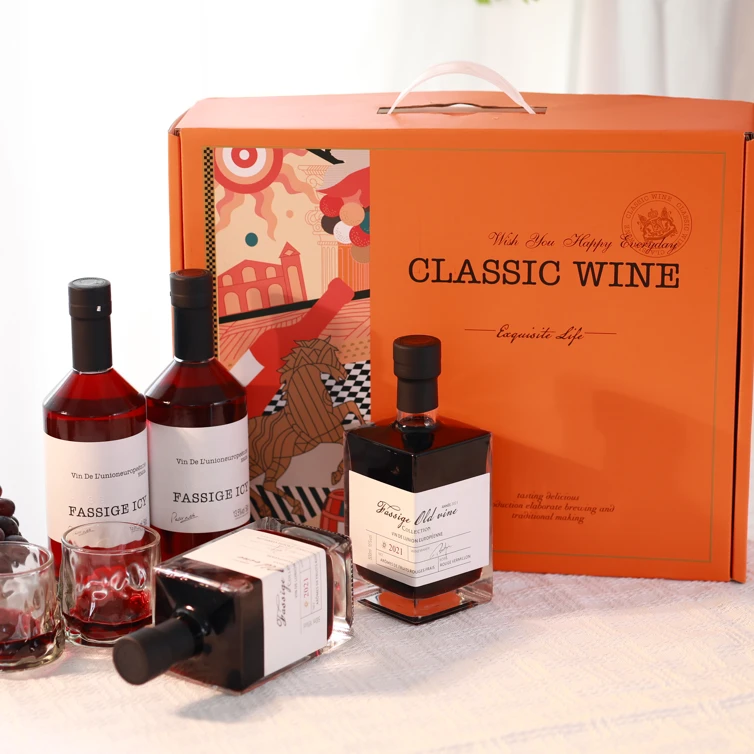 【法诗歌】老藤干红葡萄酒500ML16度干型-四支礼盒款