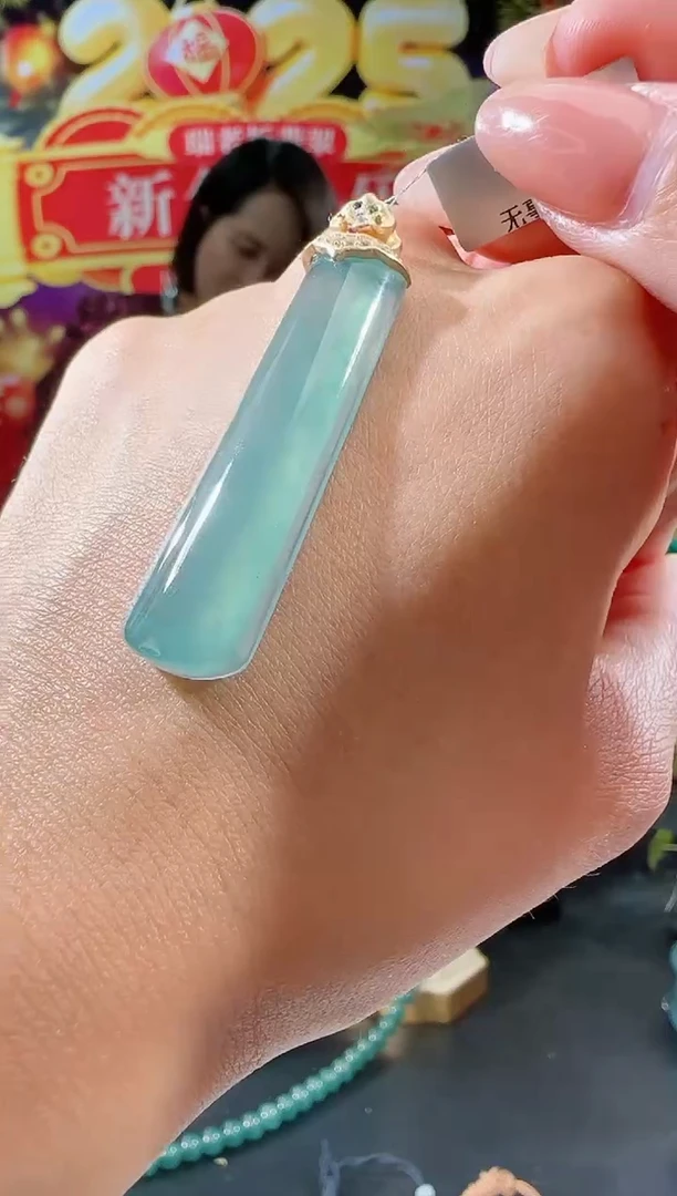 【闪购商品】翡翠吊坠(不含链)银S925镶嵌无事柱多样性发一