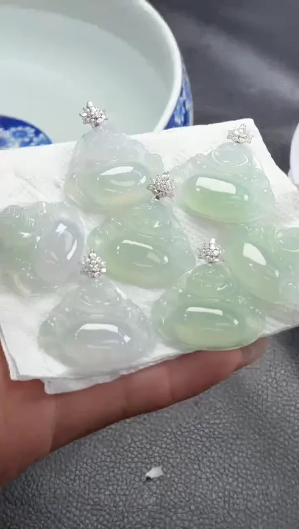 18K金镶嵌定制翡翠柔*DDJ40822/多样性发一件