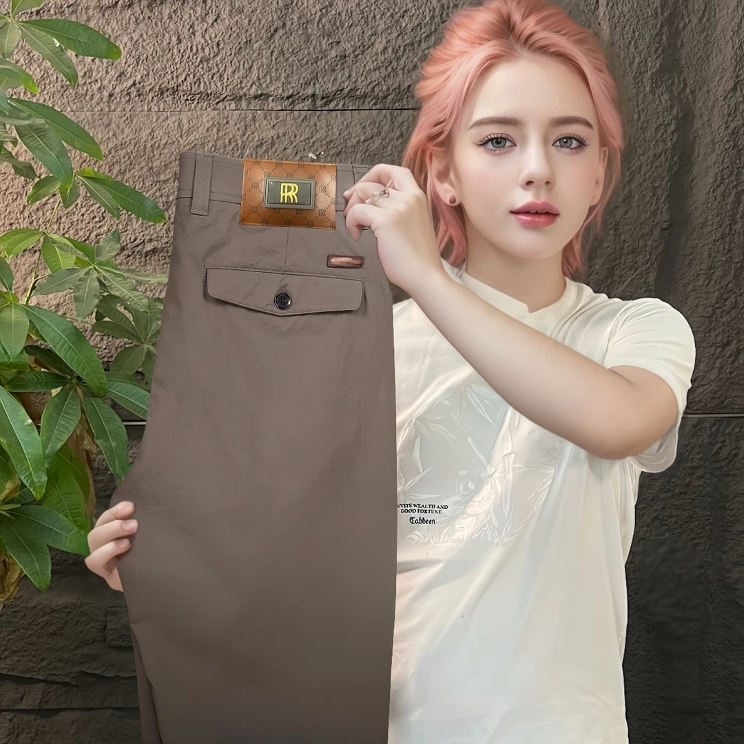 【早秋轻奢级玉竹纤维、舒适面料】秋季休闲裤裤子男士宽松直筒38