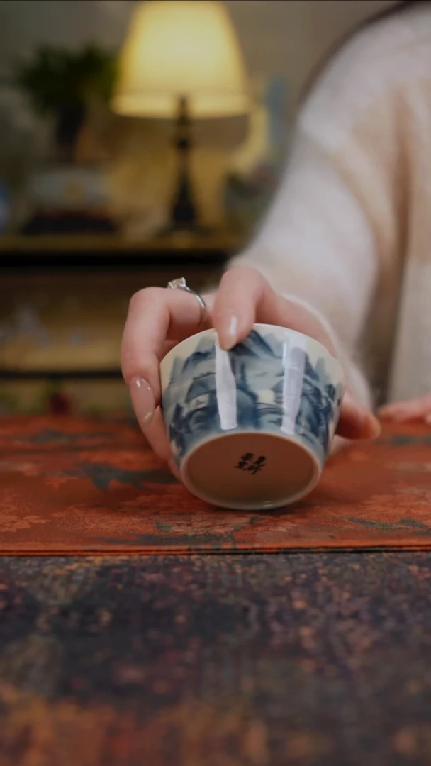 杯景德镇陶瓷杯碗柴烧多人