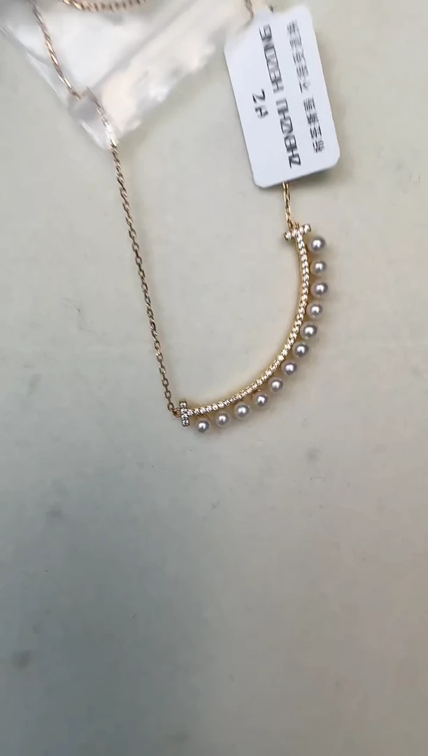 海水珍珠银S925镶嵌颈饰项链