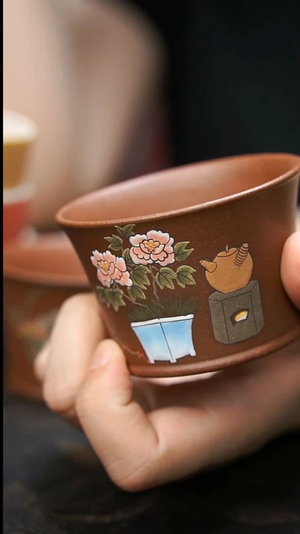 茶壶紫砂红清水清供杯