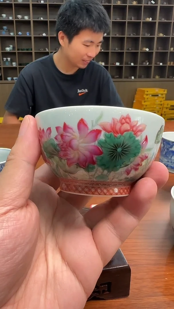 【不晓堂】仿古荷花花卉杯