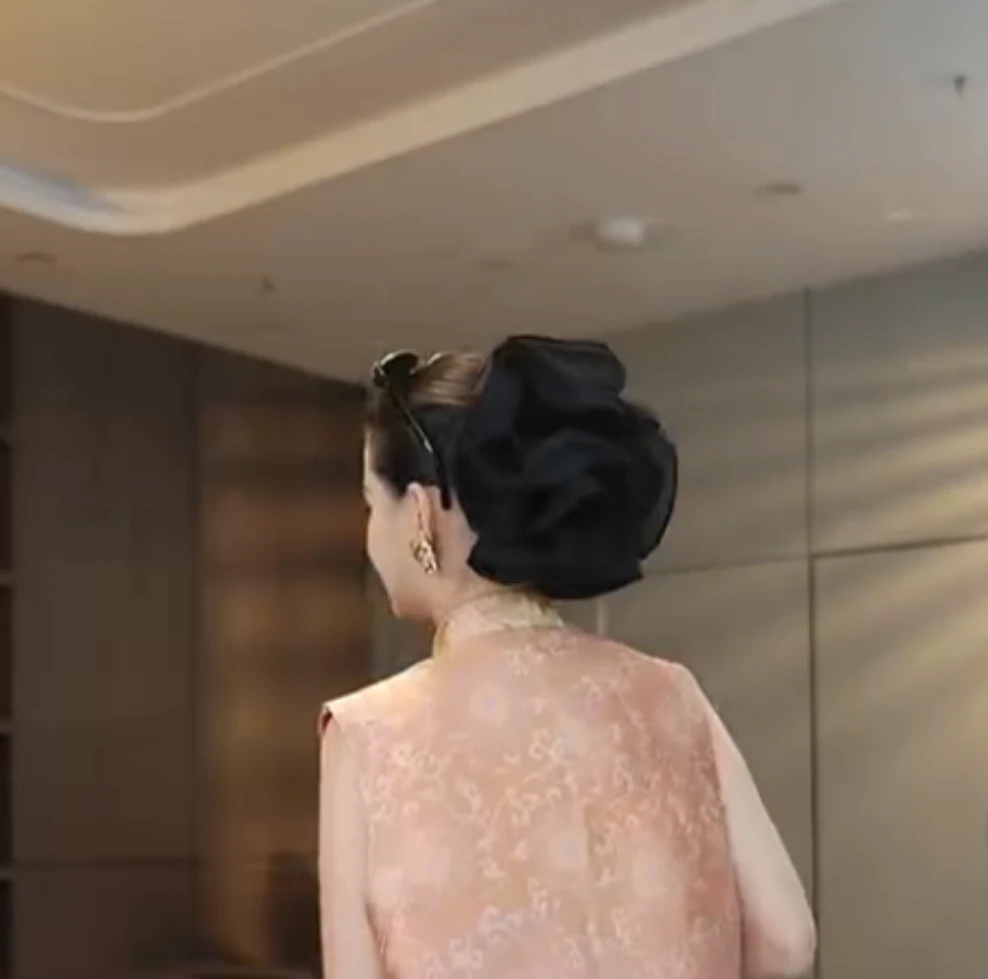 头饰头饰简约手工发圈百搭黑色创意10511