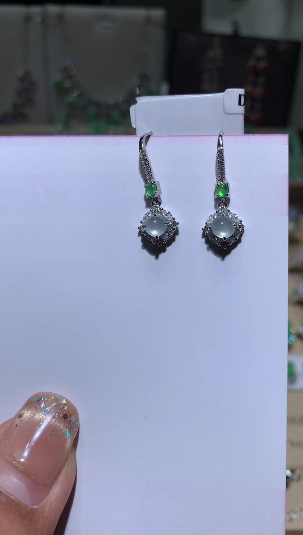 未镶嵌翡翠耳饰耳钩