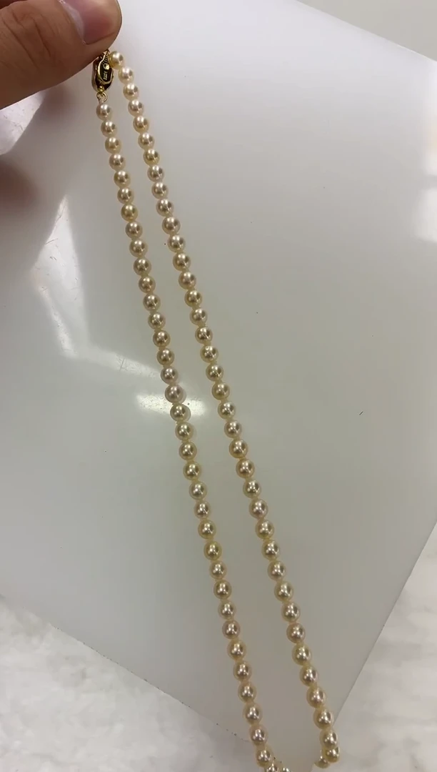 未镶嵌DA海水珍珠羽皇金串链5-6 z113