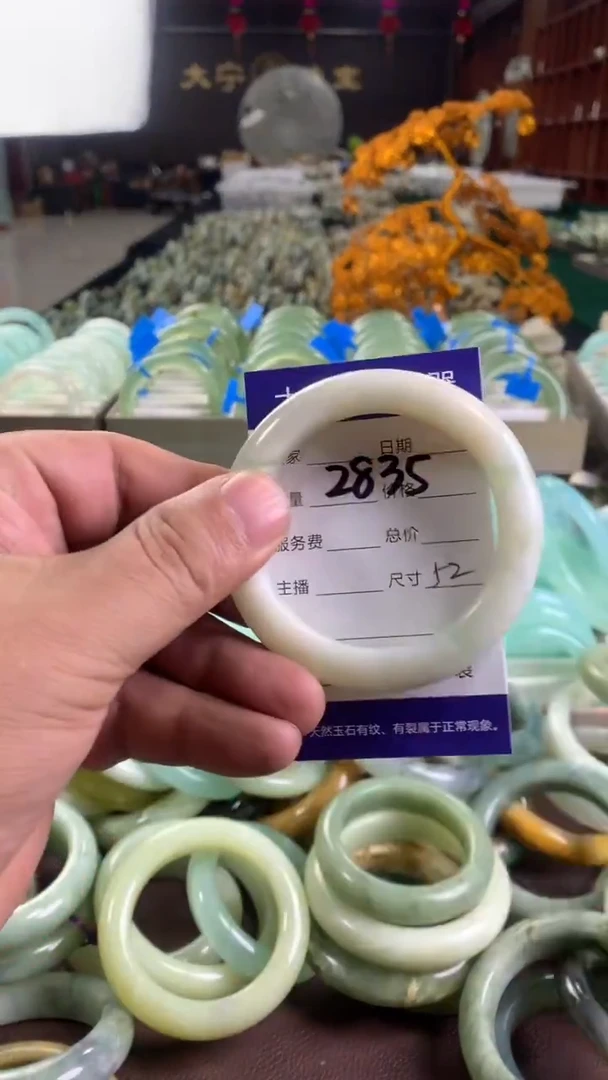 未镶嵌蛇纹石玉手镯2835