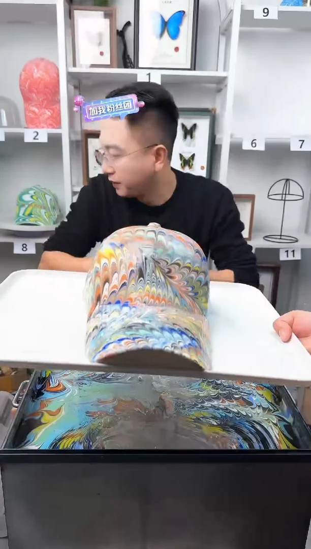 纯棉成人款盘龙纹水拓帽