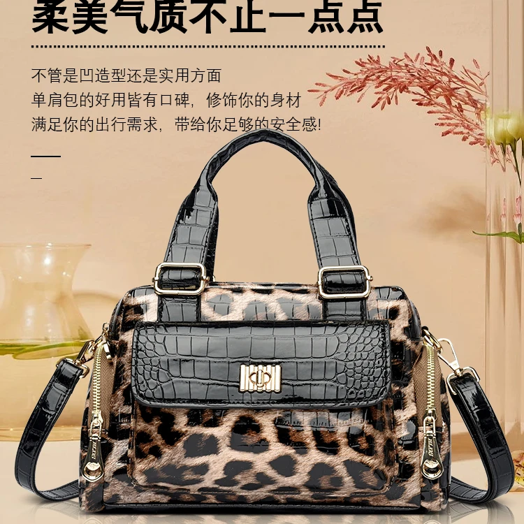 真皮波士顿女包新款时尚气质手提包高质感大容量工厂单肩包斜挎包