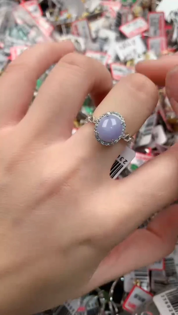 银S925镶嵌戒指翡翠555-----5