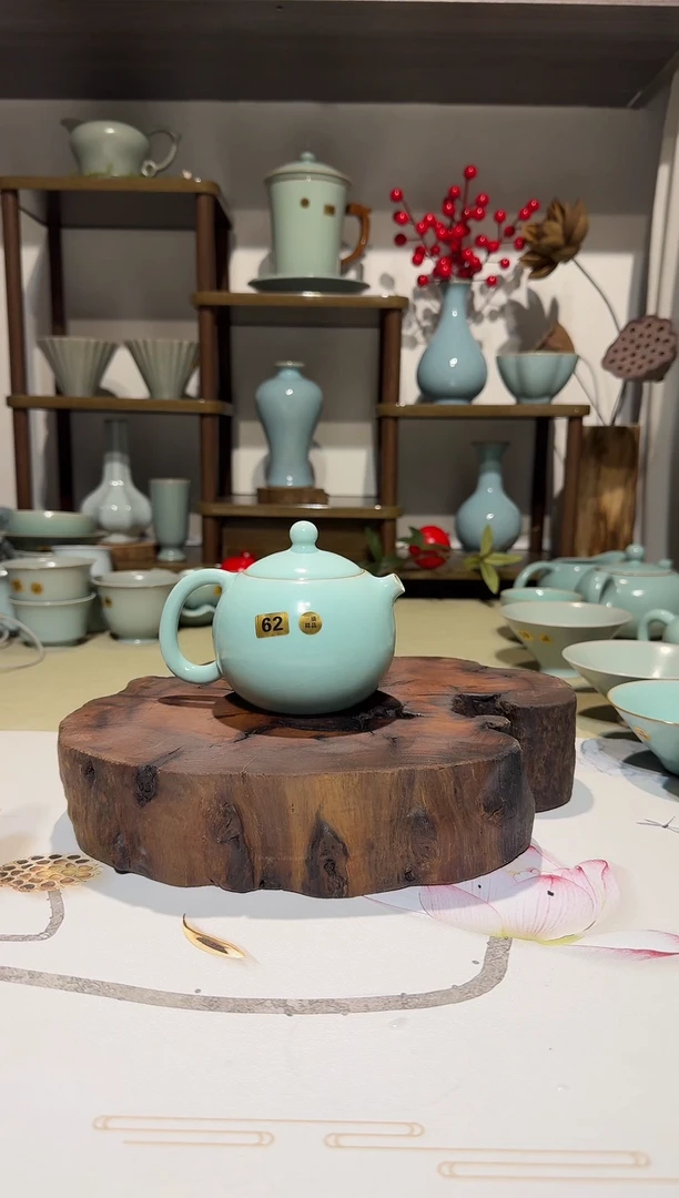 壶62明珠壶（小西施） 缥碧釉一级精品*
