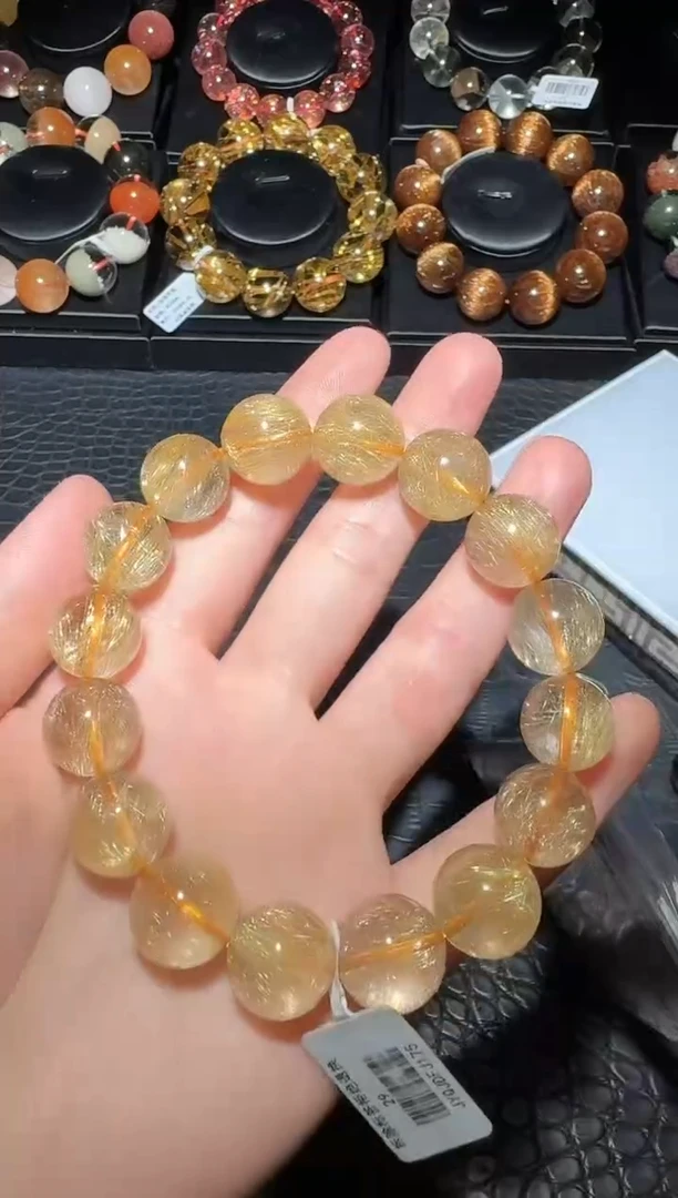 未镶嵌手链水晶M****y14.5mm金发晶手链单圈