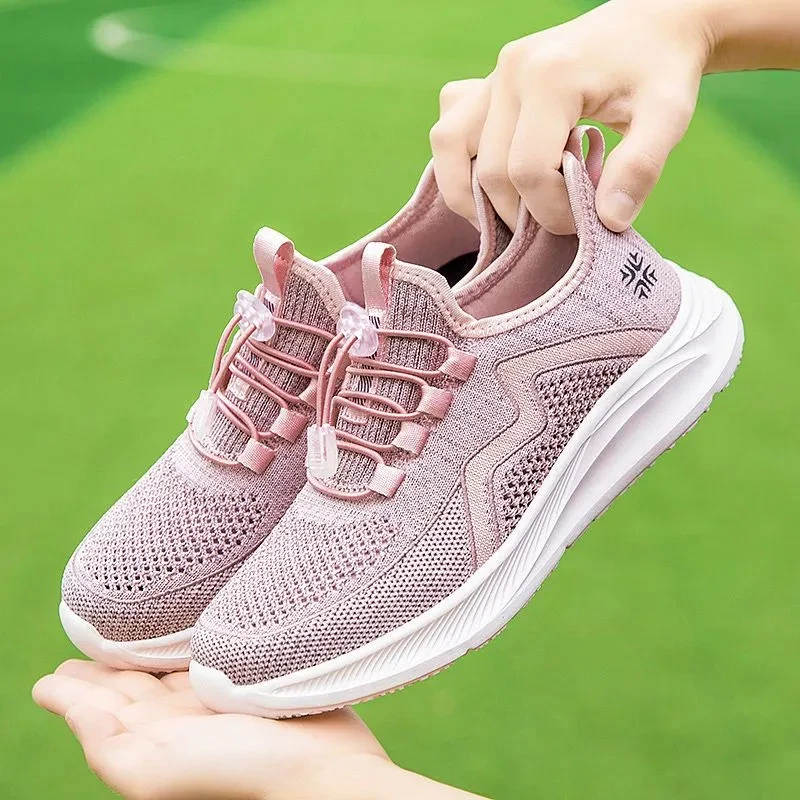 张凯丽老人鞋女秋季舒适网面透气妈妈鞋中老年轻便软底防滑健步鞋