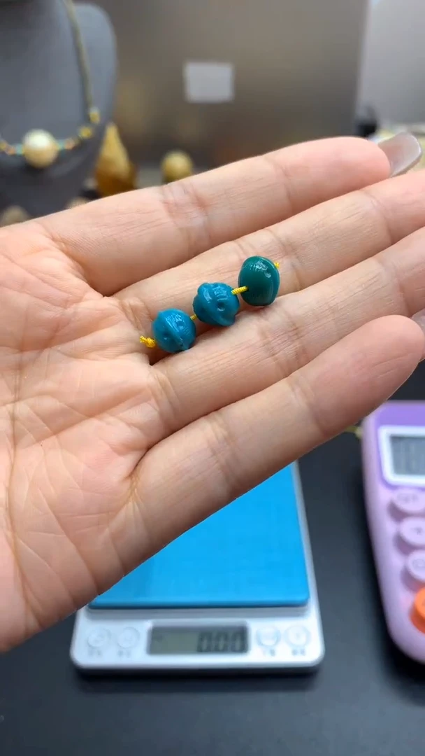 未镶嵌绿松石珠宝奇石垚**鑫886