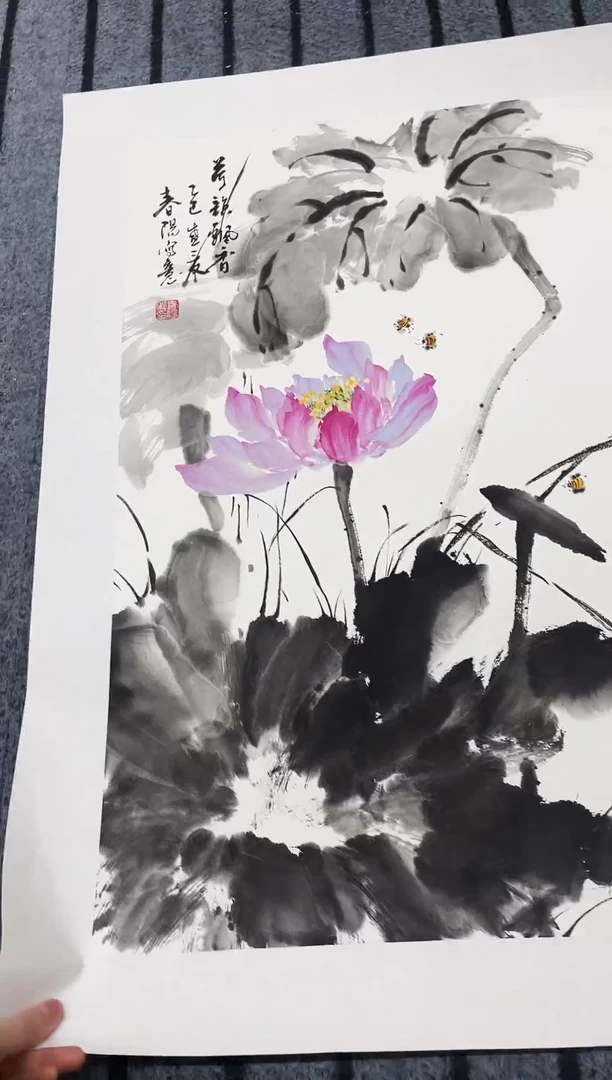 精品四尺开三荷花