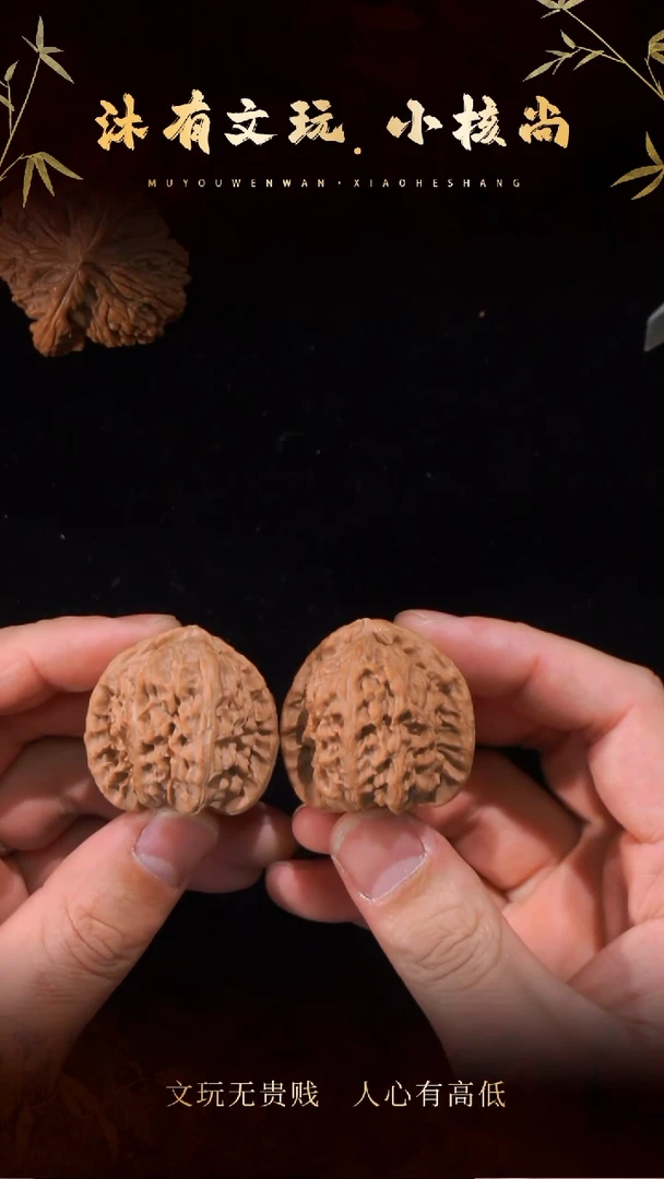 把件文玩核桃38白狮子（三角白精对）