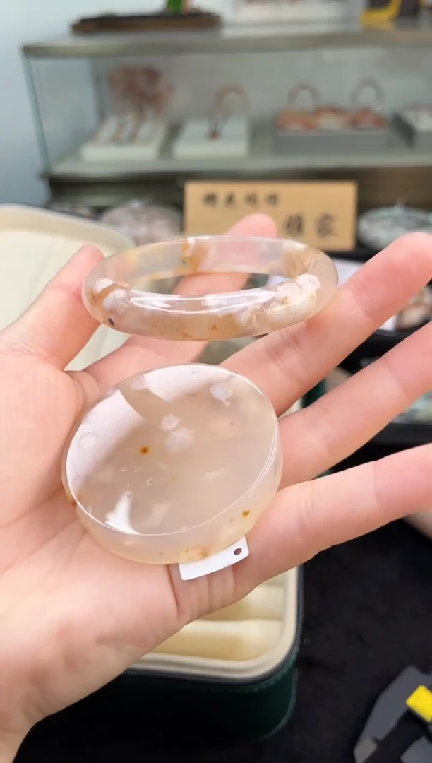 未镶嵌手镯石英质玉55圈口(赠品镯心)32256