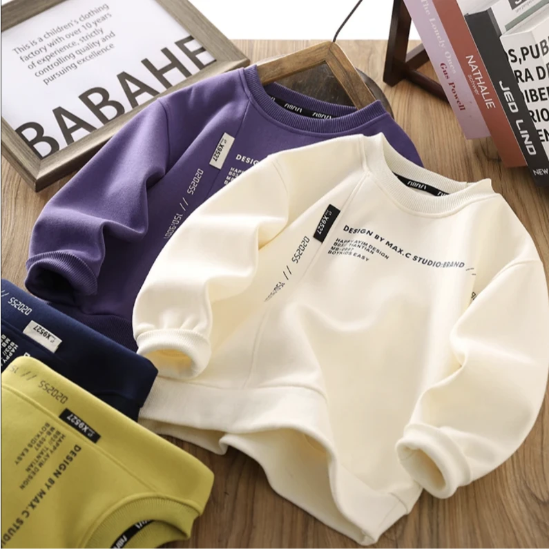 儿童卫衣秋装2024新款儿童长袖圆领衫上衣春秋休闲运动服6692