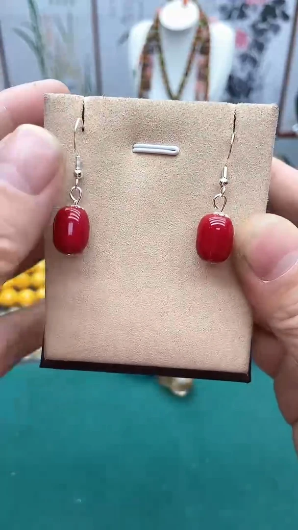 【闪购商品】玛瑙/玉髓耳饰银S925镶嵌S106 耳饰