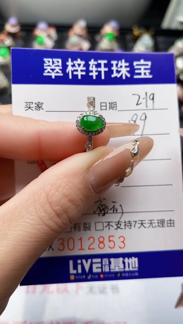 【闪购商品】翡翠戒指银S925镶嵌/2853