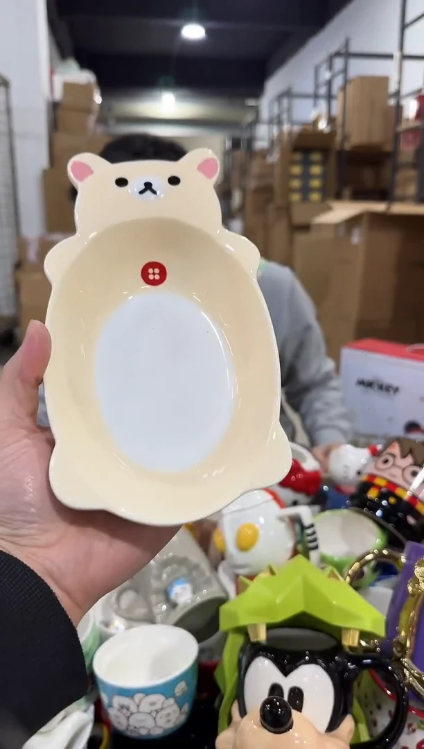 瓷片原盒熊妹浴缸盘