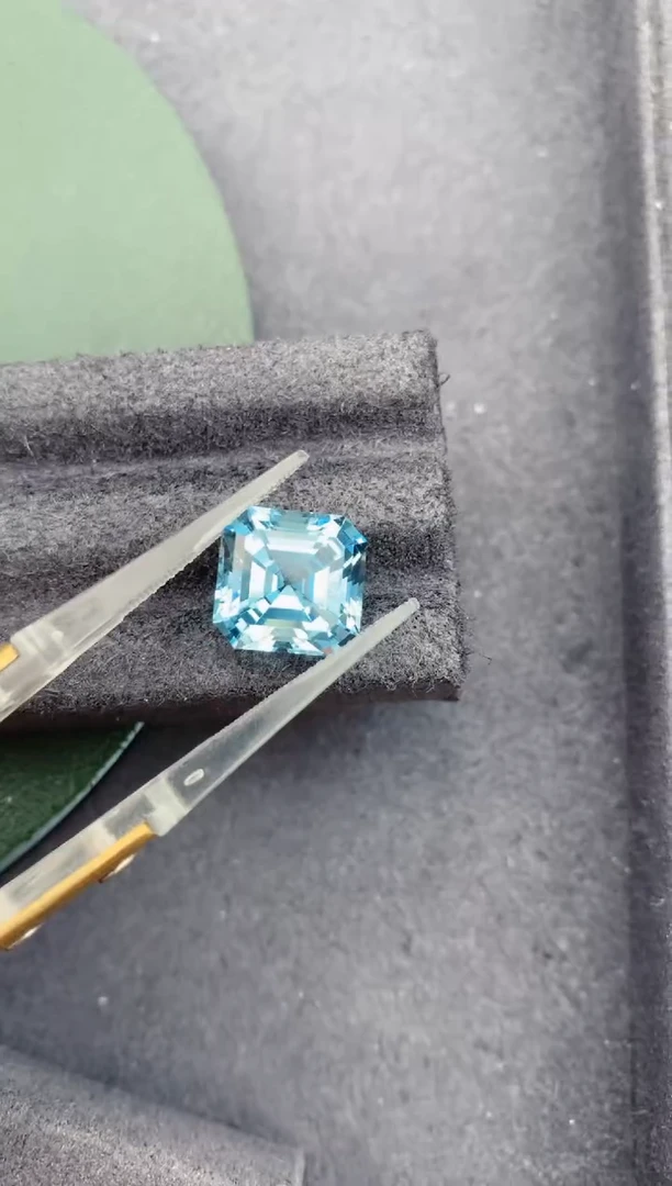 未镶嵌裸石定制海蓝宝石5.7ct 海蓝宝石 定制