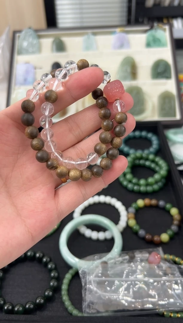 未镶嵌手串水晶白水晶多圈设计款-592308