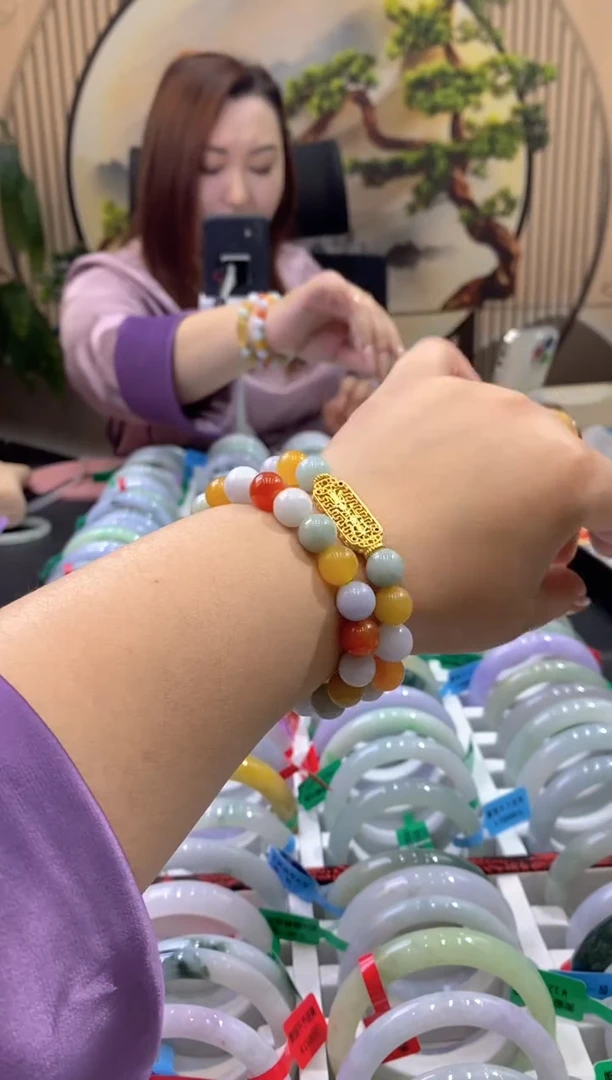 【闪购商品】合金翡翠手链00008963多样性发货