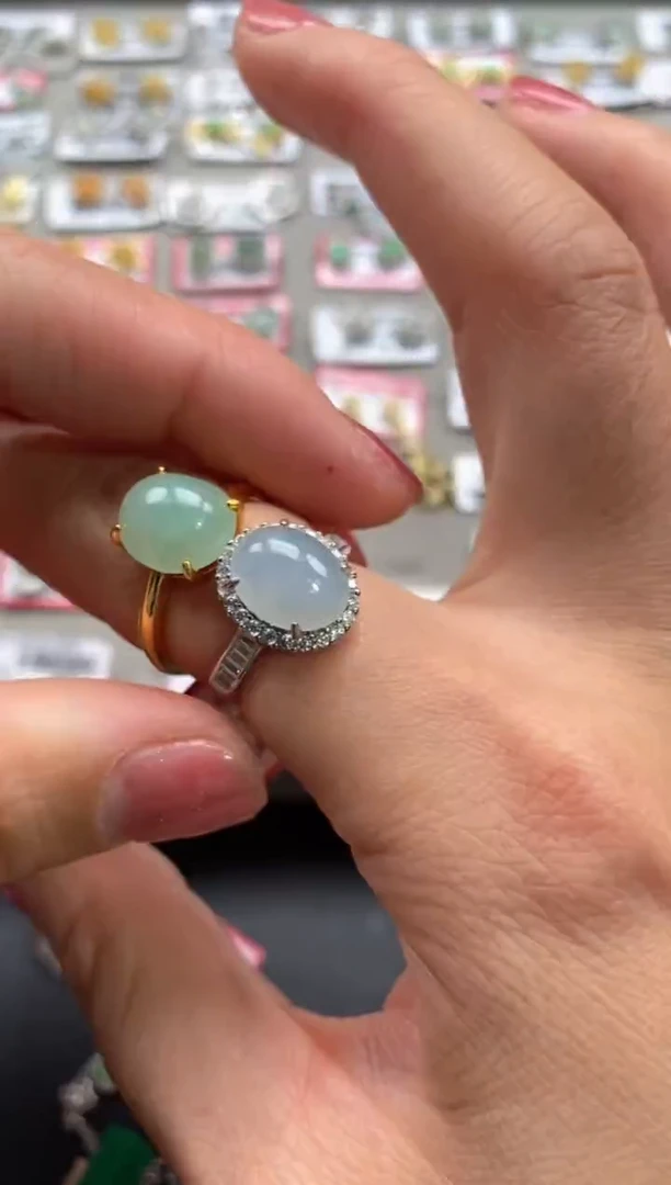 【闪购商品】翡翠戒指银S925镶嵌111111111     8