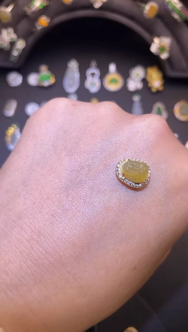 吊坠(不含链)银S925镶嵌翡翠1