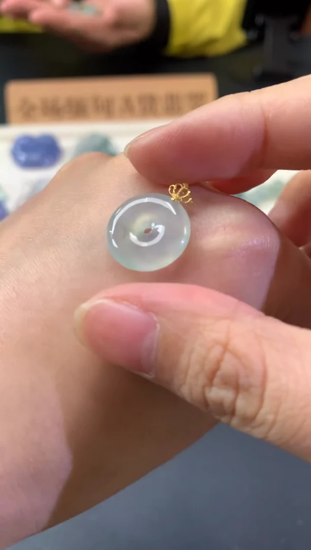 吊坠(不含链)18K金镶嵌翡翠A379|4850