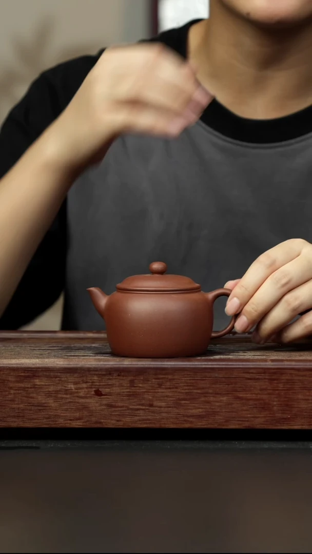 紫砂茶壶底槽清 大口宫灯全手