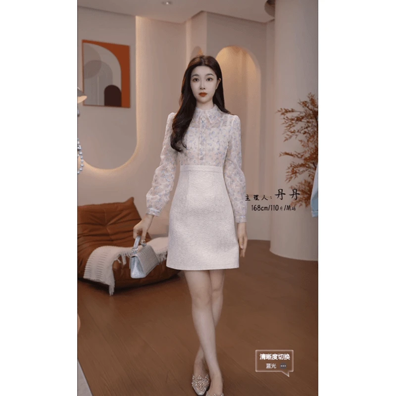 6882品牌女装春秋季气质高贵显瘦连衣裙时尚洋气