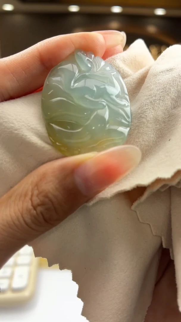 未镶嵌定制翡翠灰**蓝BJ0060734