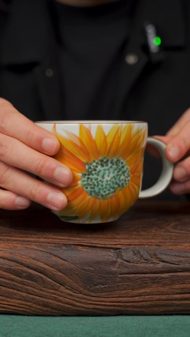 【闪购商品】瓷片75寻一缕瓷香杯釉下手工手绘瓷器