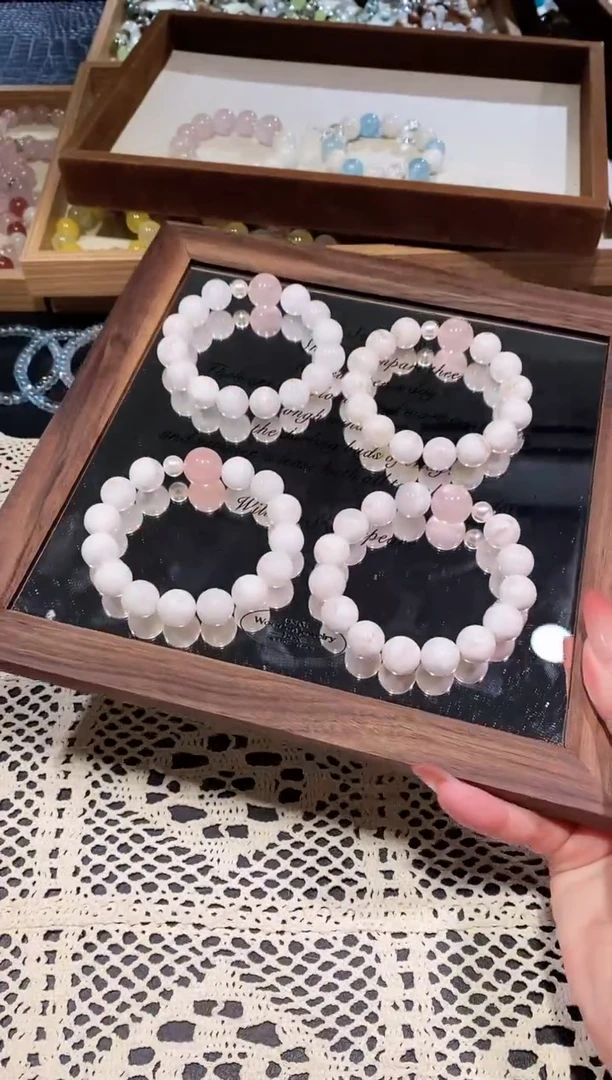 未镶嵌手串水晶粉水晶白幽灵