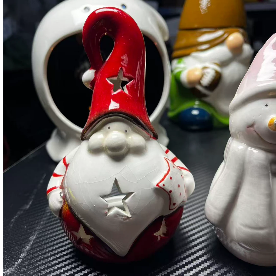 微瑕圣诞陶瓷摆件