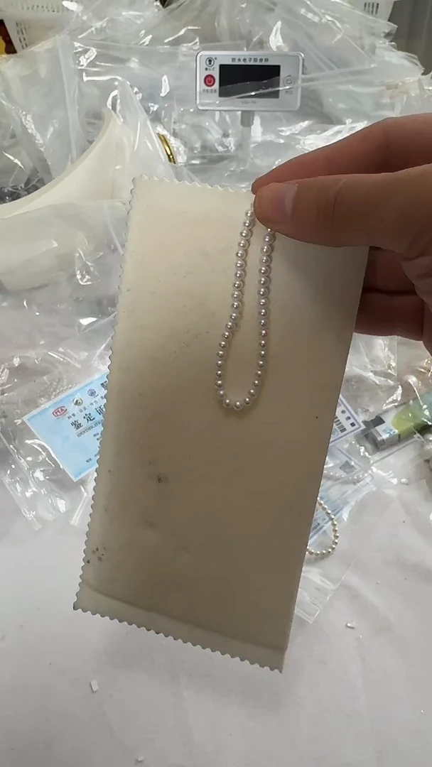 未镶嵌手链淡水珍珠3-4mm 弹力绳款