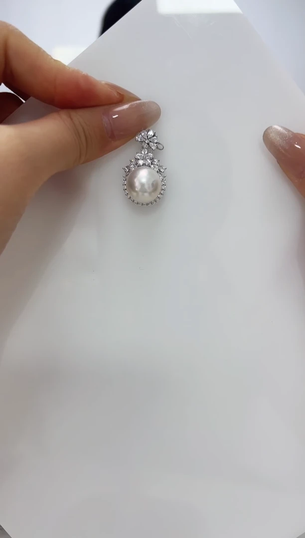 【闪购商品】淡水珍珠DA银S925镶嵌吊坠 11 B630
