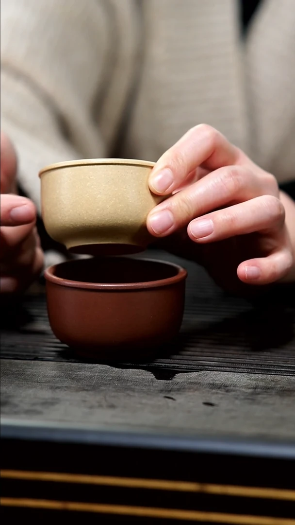 【闪购商品】紫砂茶壶16目粗砂本绿➕40目底槽清静心杯双杯