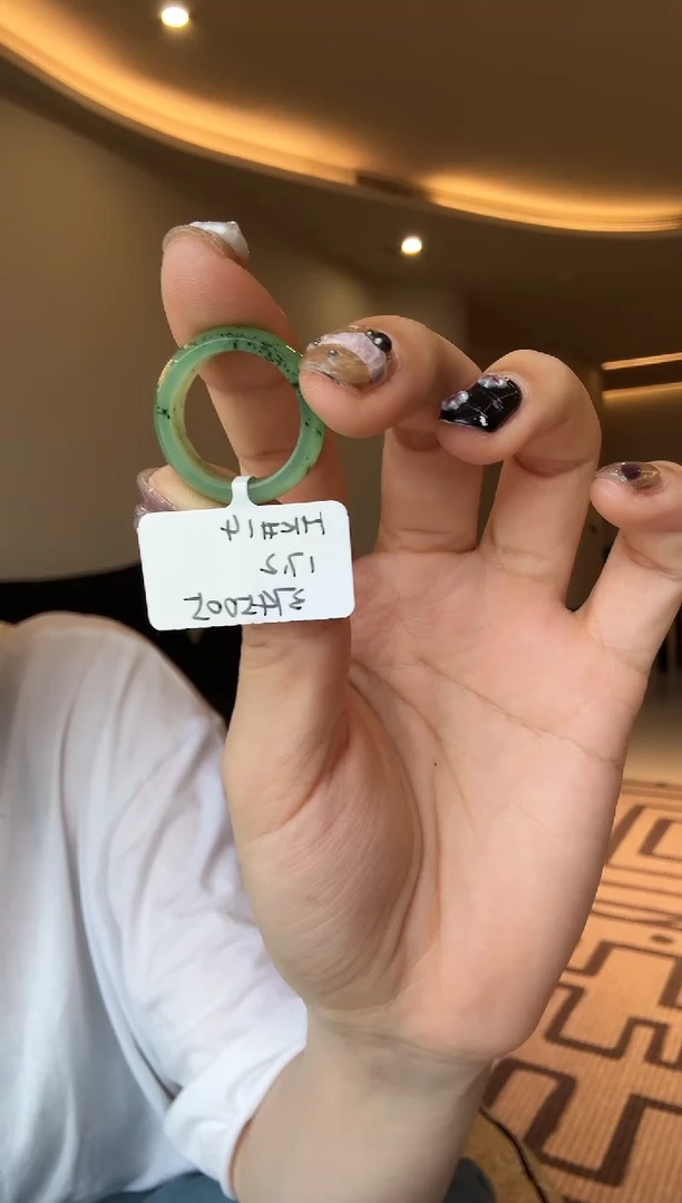 【闪购商品】和田玉戒指未镶嵌14码猕猴桃轮胎