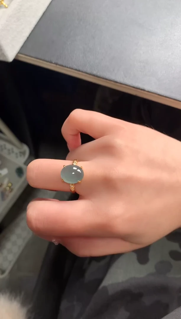 【闪购商品】翡翠戒指银S925镶嵌5114