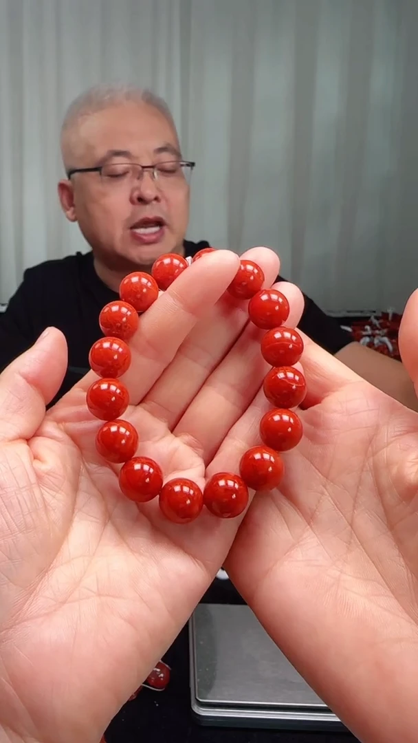 未镶嵌多样性发一件南红玛瑙13mm火焰纹瓦西圆珠单圈