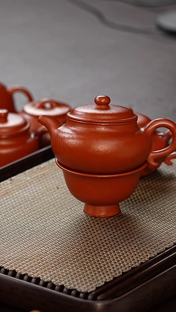 茶壶紫砂仿古 大红袍 240cc