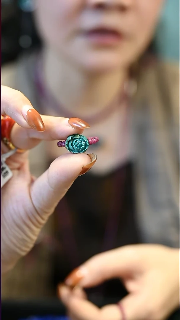 未镶嵌绿松石戒指弹力戒圈