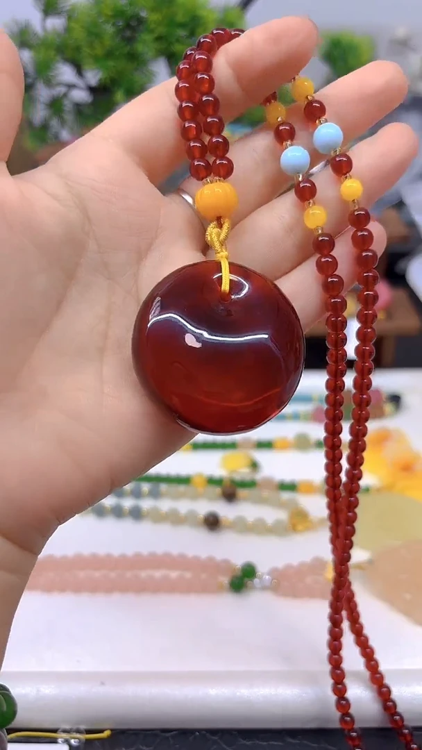 未镶嵌颈饰琥珀DIY款M34