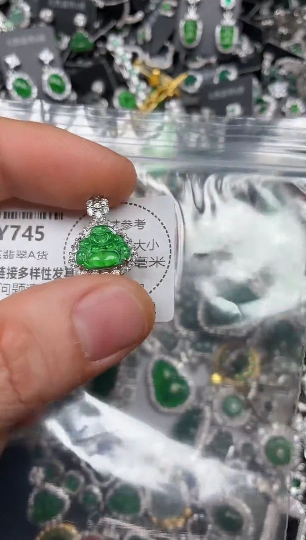 颈饰未镶嵌翡翠Y745吊坠